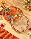 Heritage Red Karwa Chauth Set