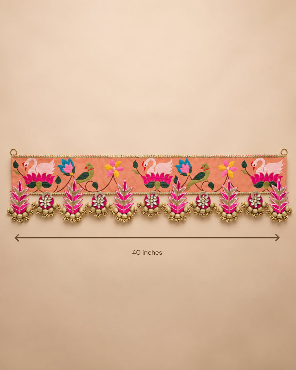 Peacock & Lotus Paithani Bandanwar