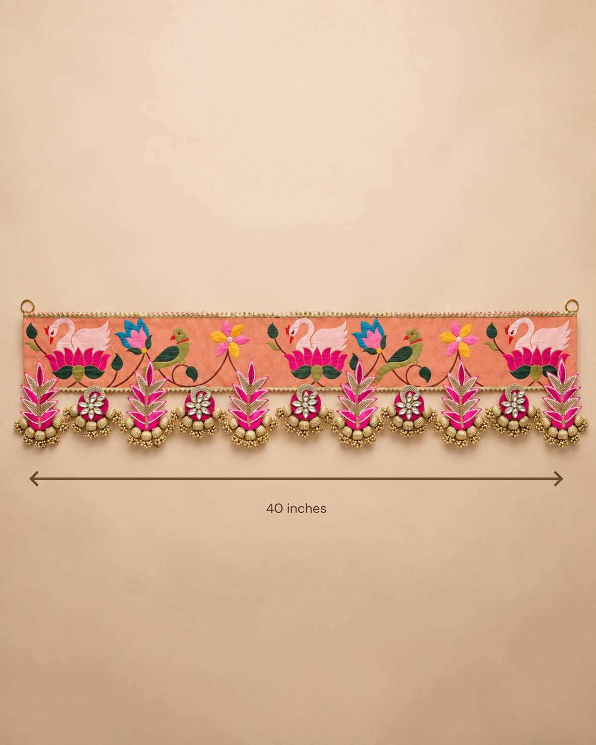 Peacock & Lotus Paithani Bandanwar