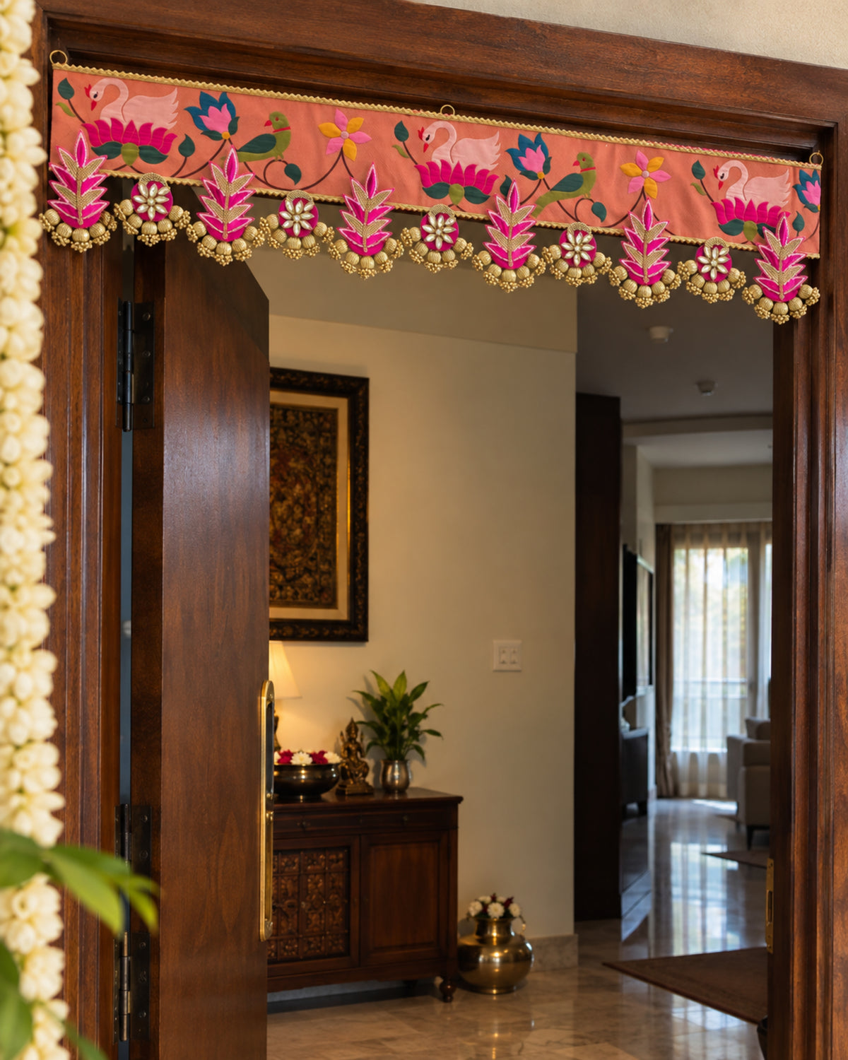 Peacock & Lotus Paithani Bandanwar