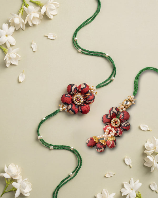 Floral Patola Rakhi Set