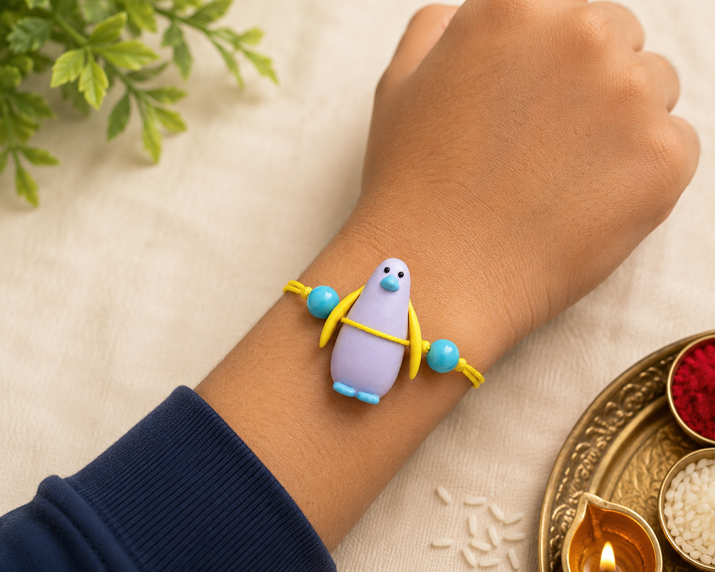 Cute Penguin Kids Rakhi