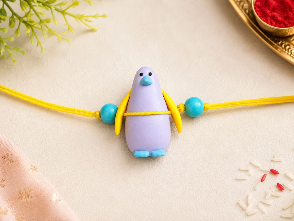 Cute Penguin Kids Rakhi