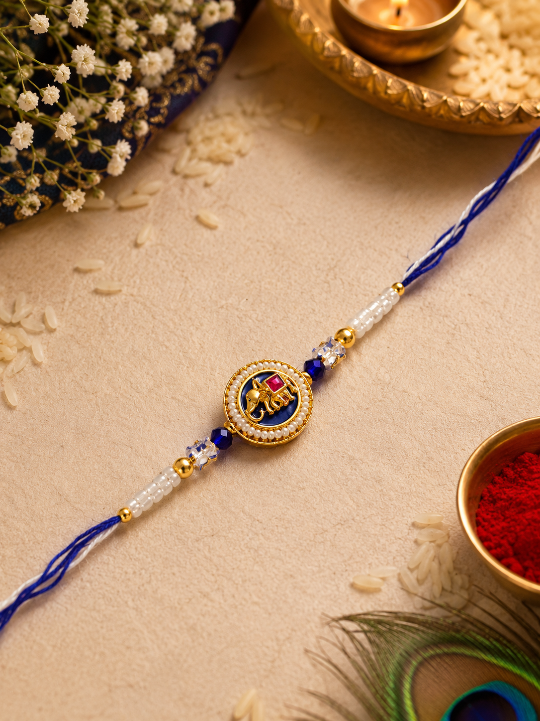 Blue Elephant Designer Rakhi