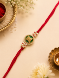 Green Ganesha Designer Rakhi