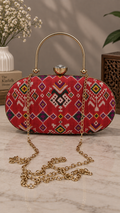 Red Patola Clutch