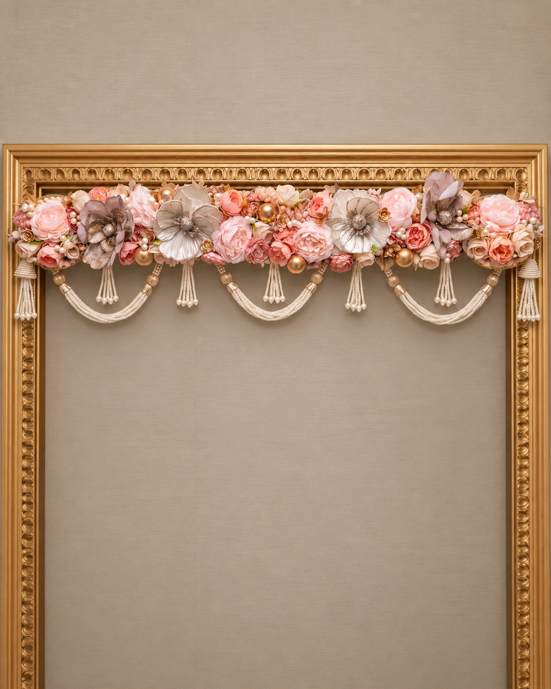 Blush Pearl Floral Bandanwar