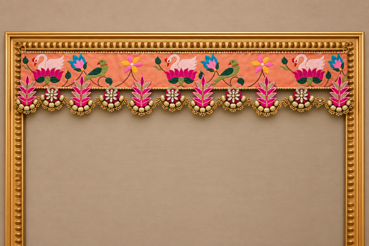 Peacock & Lotus Paithani Bandanwar