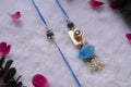 FLORAL BLUE RAKHI SET