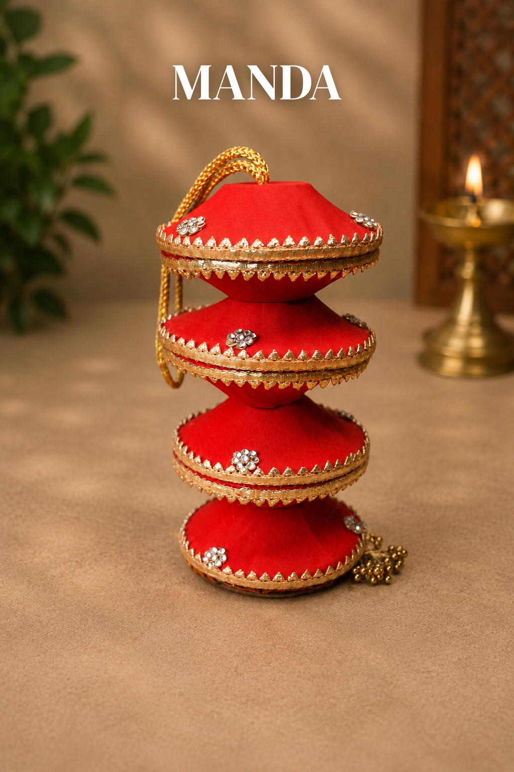 Red Paithani Wedding Ritual Set