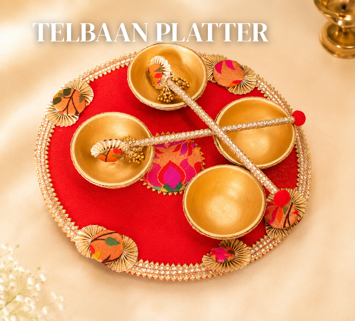 Red Paithani Wedding Ritual Set
