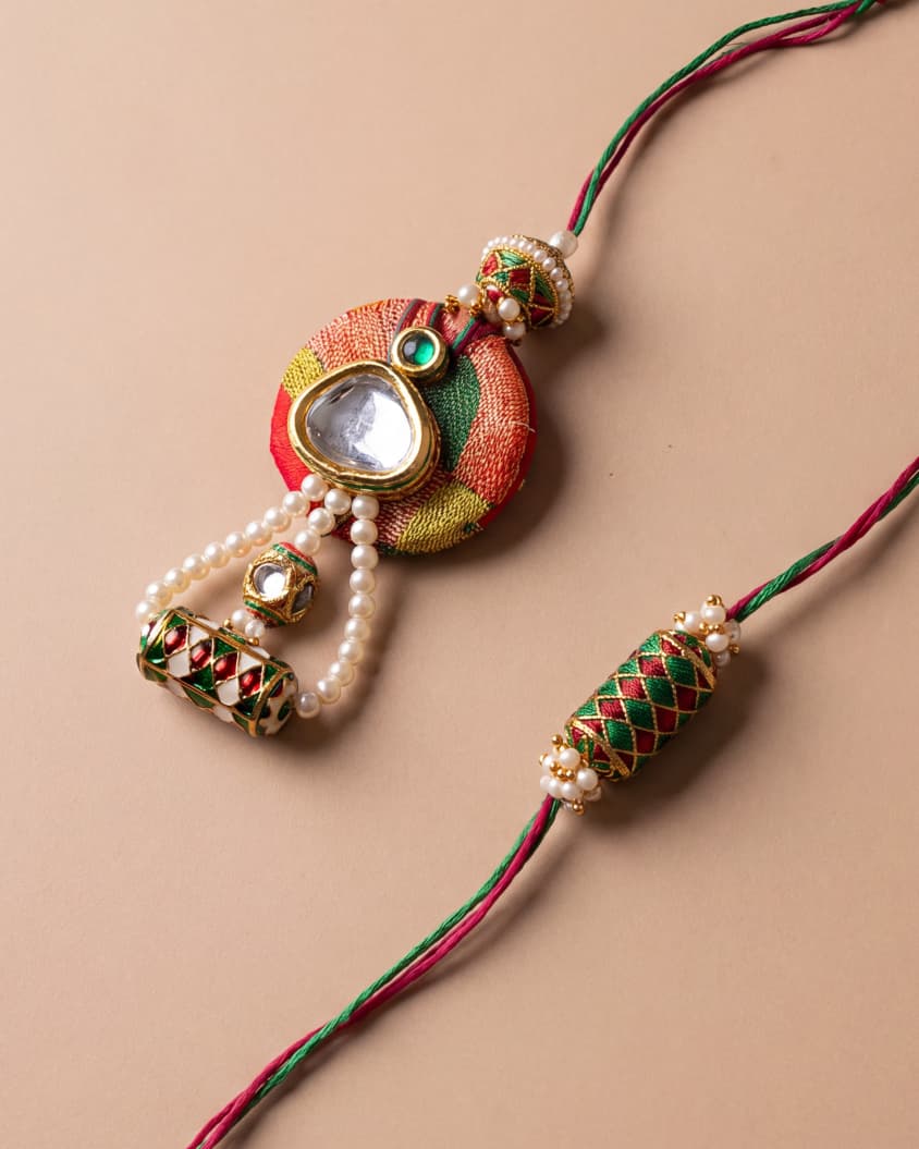 PAITHANI RAKHI SET