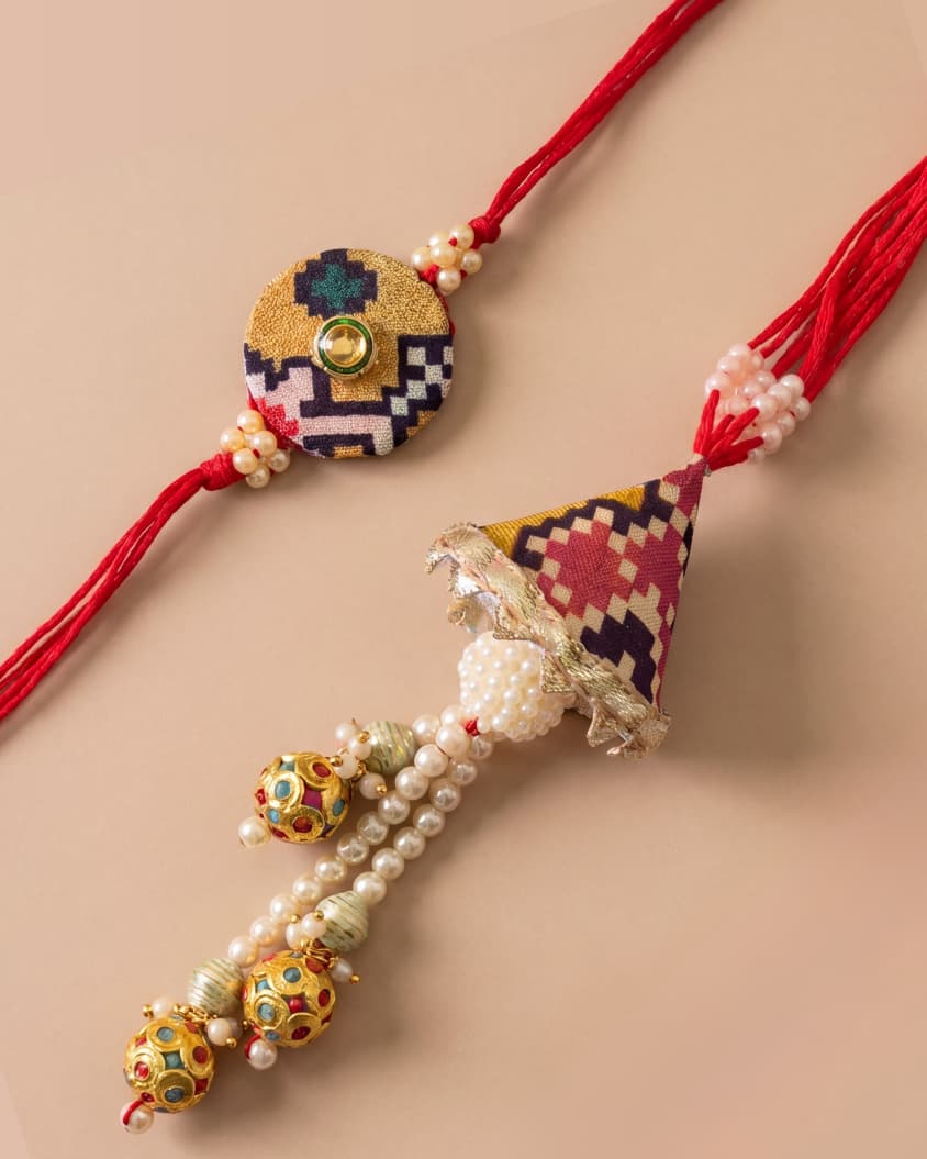 Heritage Patola Rakhi Set