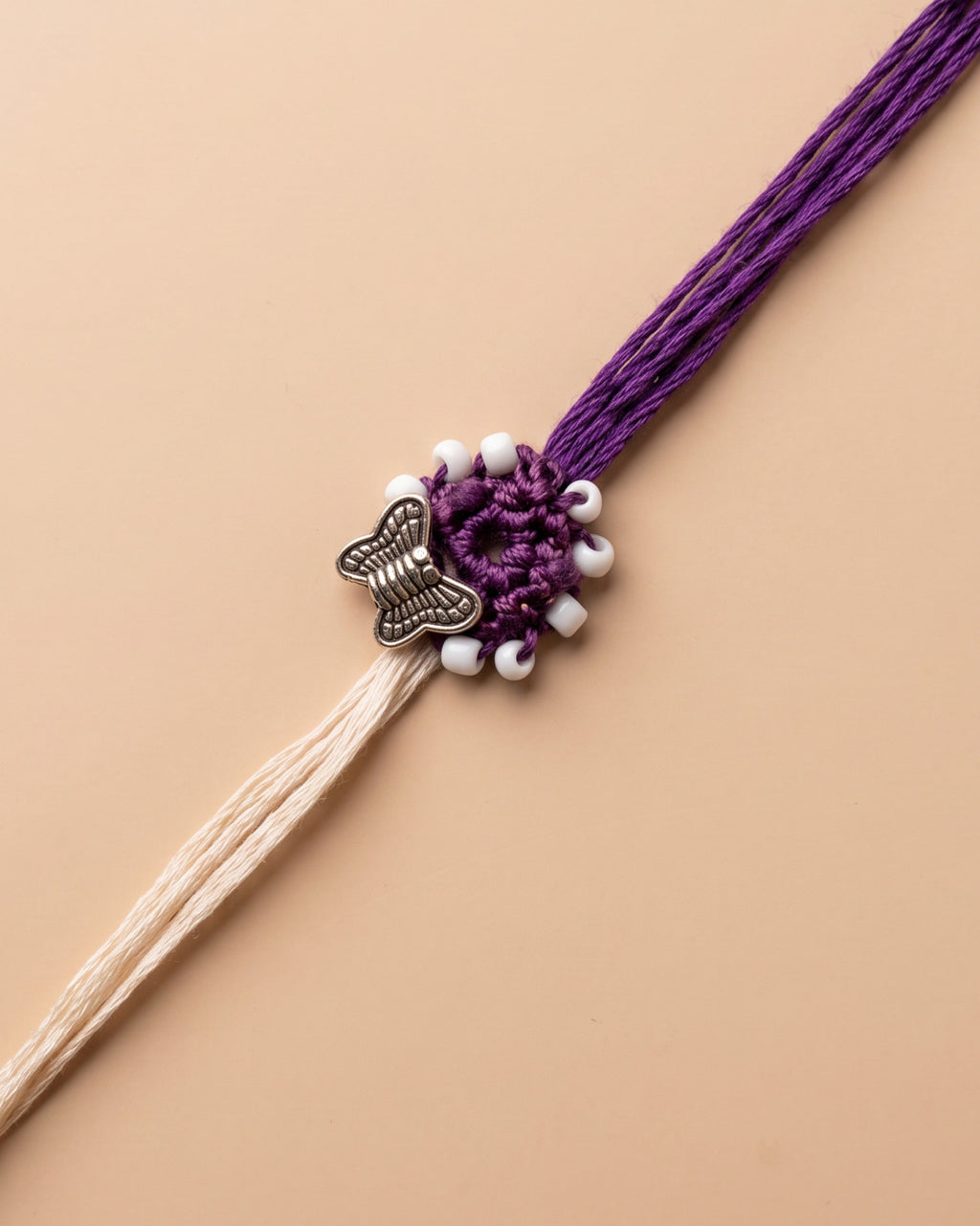 Butterfly Macrame Rakhi