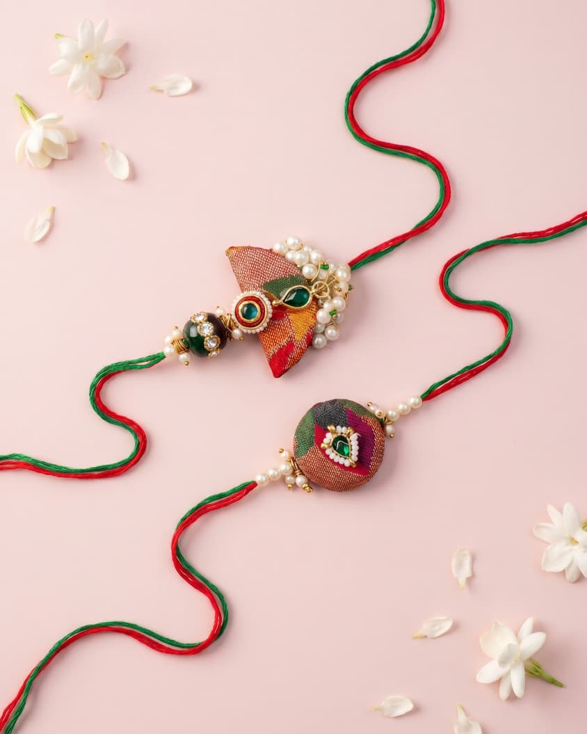 Regal Paithani Rakhi Set