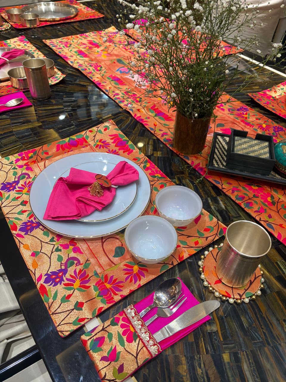 Paithani Dining Table Set