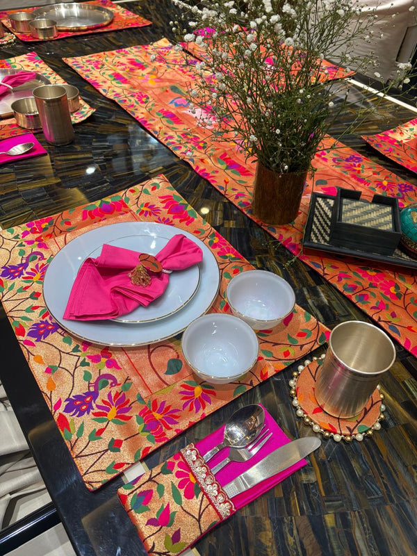 Paithani Dining Table Set