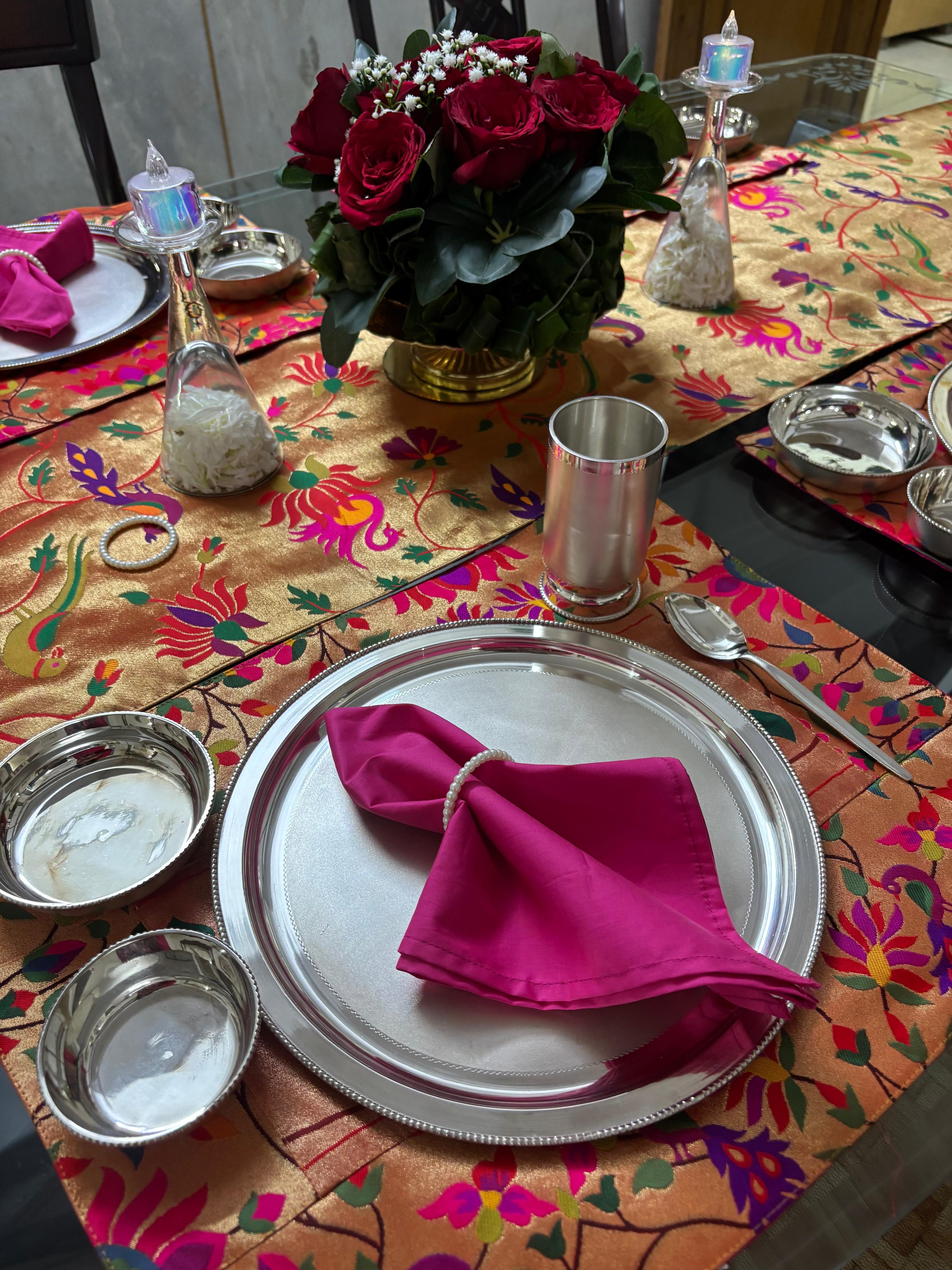 Paithani Dining Table Set
