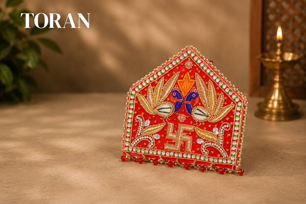 Red Paithani Wedding Ritual Set