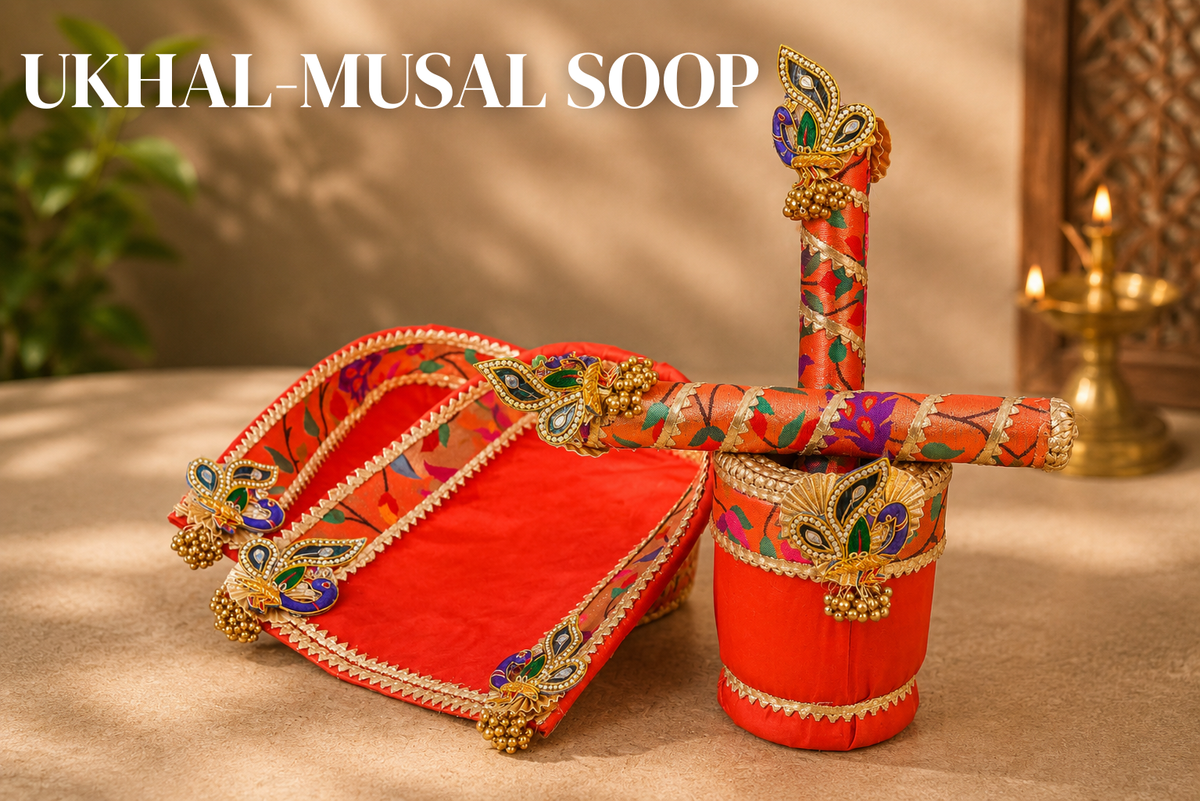 Red Paithani Wedding Ritual Set