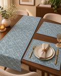 Elegant denim Sequin Dining Table Set