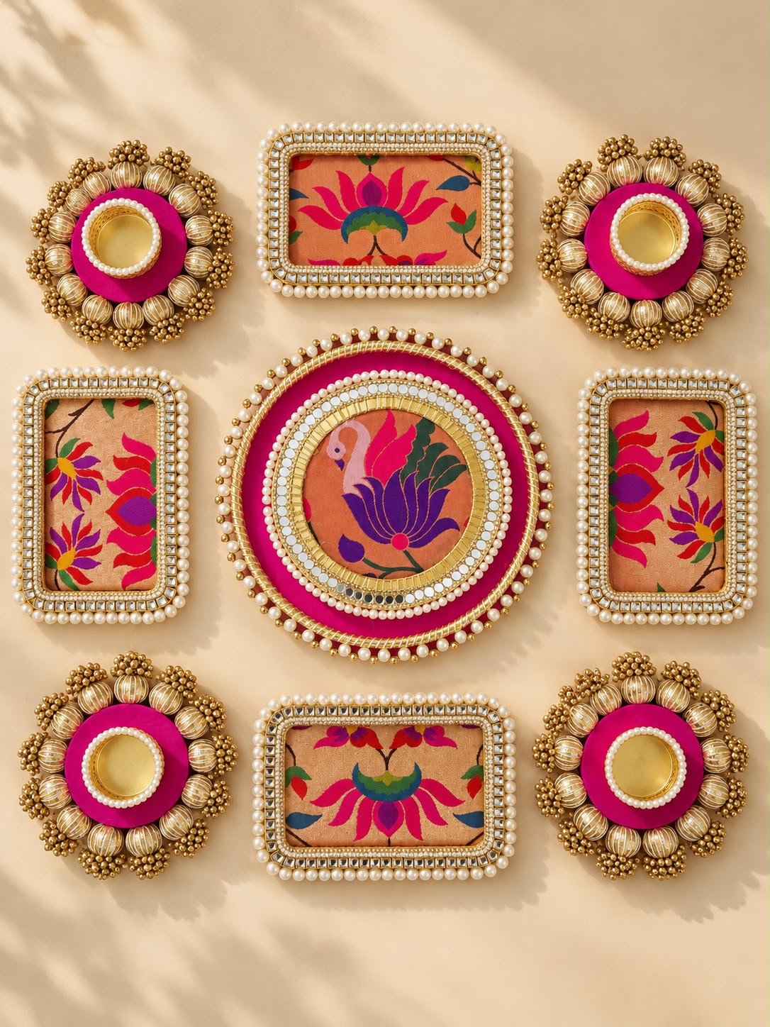 Paithani Heritage Rangoli Mat