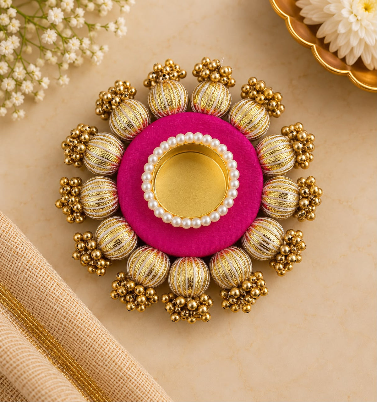 Paithani Heritage Rangoli Mat