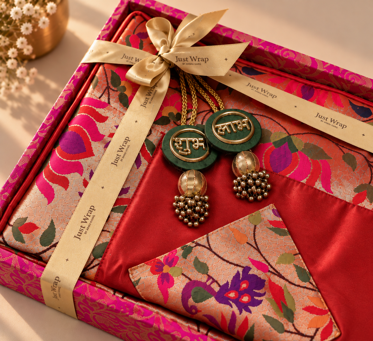 Paithani Cushion Cover Gift Box