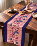 Purple Paithani Table runner